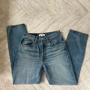 Brand new RE/DONE high rise stove pipe jeans in Favorite Blue - NWOT